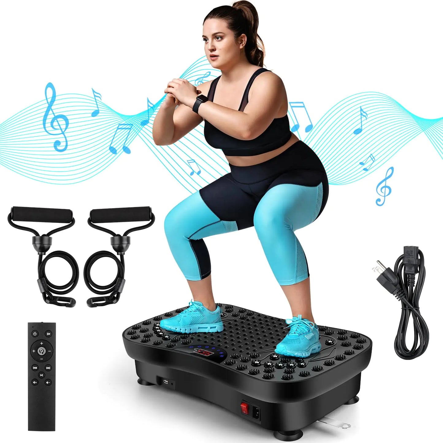 MIDOAIS Vibration Plate Exercise Fitness MachineWhole Body Workout Trainer Vibrate Platform Lymphatic Drainage Machine for Weight LossMuscle ToningShaping Body Shaker Vibrate Stand Board