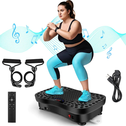 MIDOAIS Vibration Plate Exercise Fitness MachineWhole Body Workout Trainer Vibrate Platform Lymphatic Drainage Machine for Weight LossMuscle ToningShaping Body Shaker Vibrate Stand Board